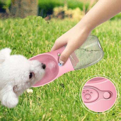 Portable Dog Water Bottle - No More Thirsty Dog When Walking!