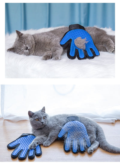 Pet Grooming Glove - Remove Furs from Dogs and Cats Easily
